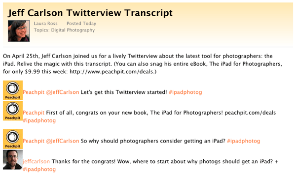 Twitterview transcript