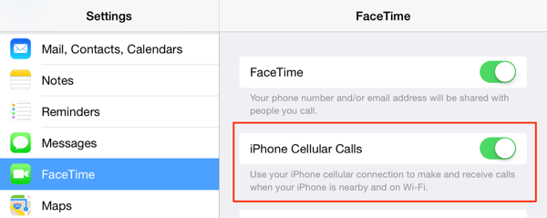 Facetime settings ios8