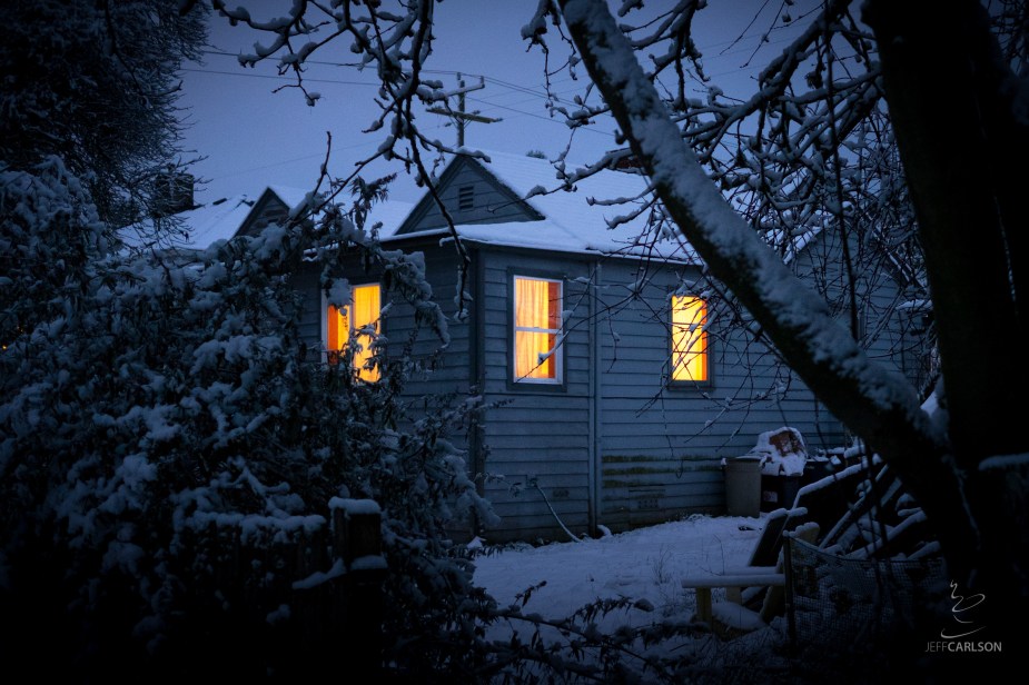 Up Early for Snow in Seattle