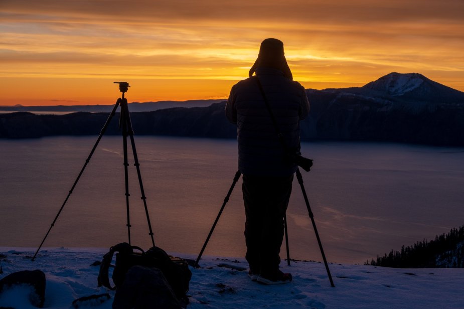 Crater Lake Sunrise by Jeff